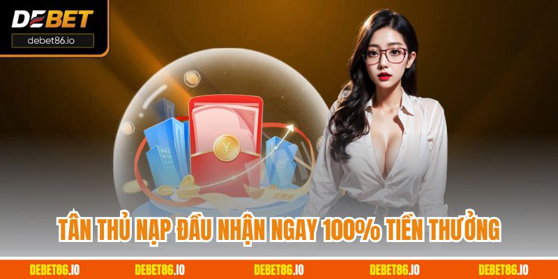 Tân thủ nạp đầu nhận ngay 100% tiền thưởng